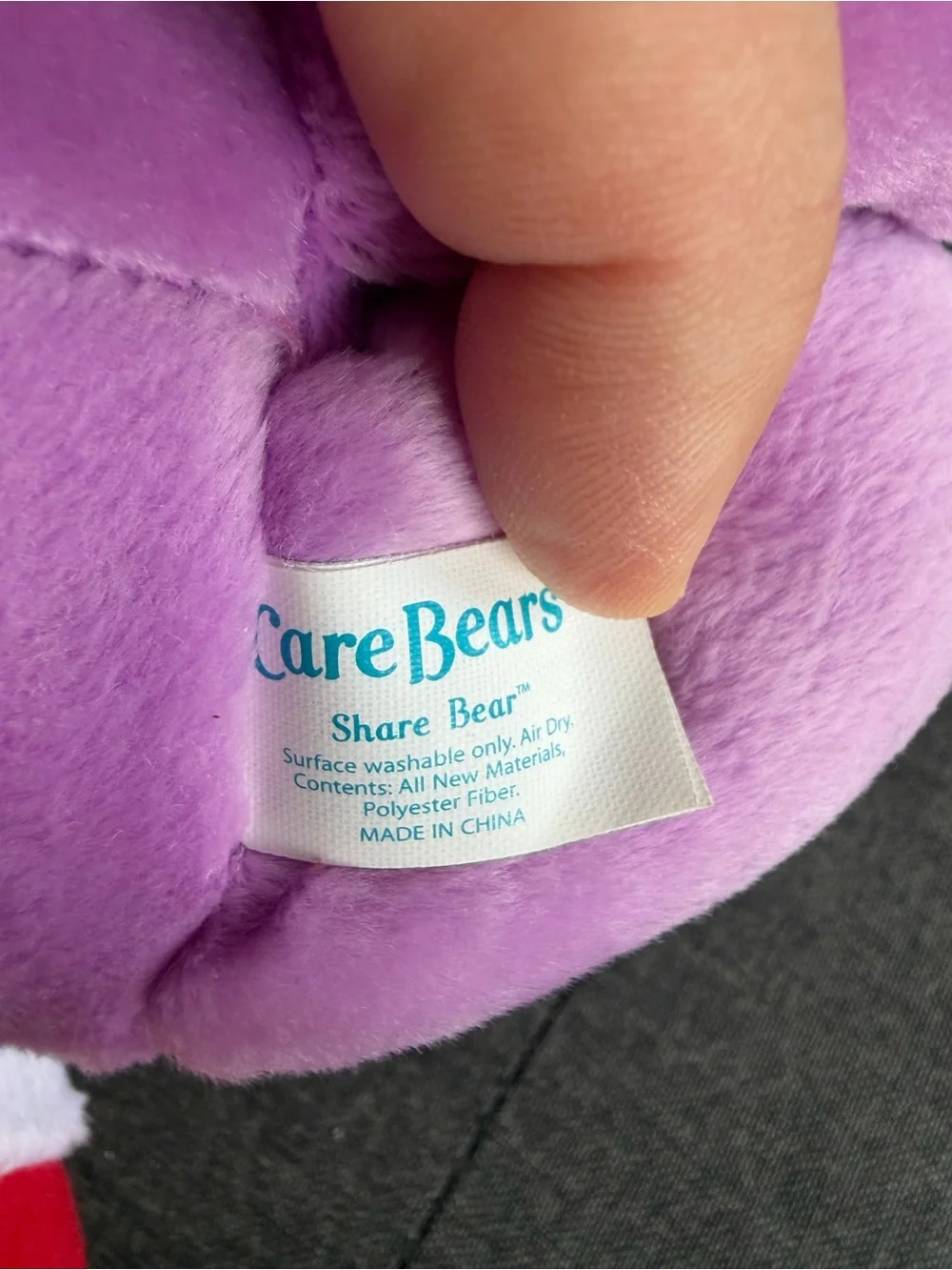 Care Bears Purple Plush Bear with Red Scarf and Mittens